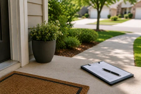 Mobile notary appointment at a client's home in Dallas Fort Worth