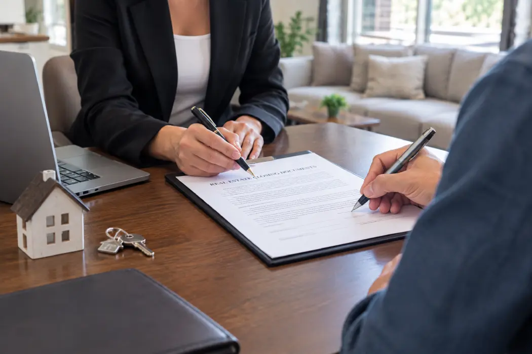 Texas notary completing a remote online notarization video call with a homeowner